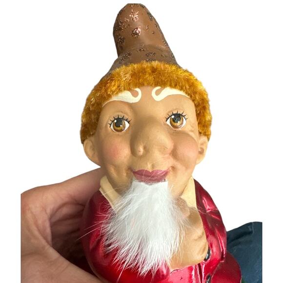 Take 1/2 off Rare Ino Schaller Limited Production Papier Mache Christmas Gnome - Picture 2 of 10